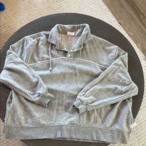 Urban outfitters Gray Collared women’s oversized crewneck